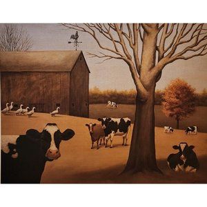 Vintage 'Connecticut Fall' Art Print by Lowell Herrero - Limited edition